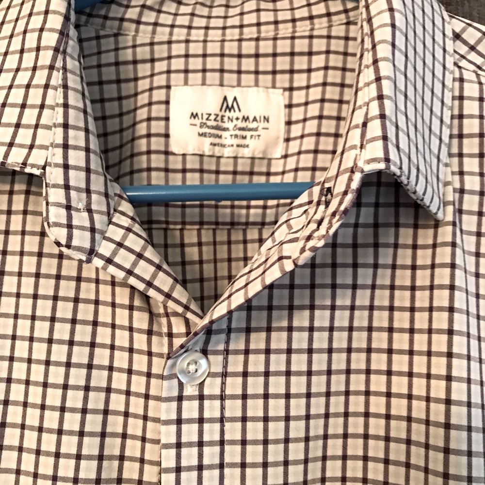 Mizzen+Main Medium Trim Light Blue/Purple Gingham